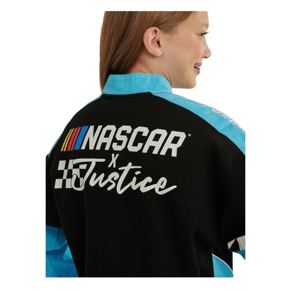 Girl's jean jacket medium 10 Racing Jacket NASCAR x JUSTICE